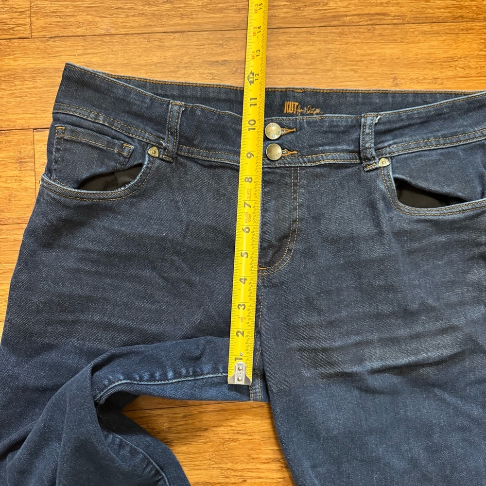 Kut from the Kloth Cameron Cuffed Dark Blue Ankle Jeans 14 - Picture 9 of 11